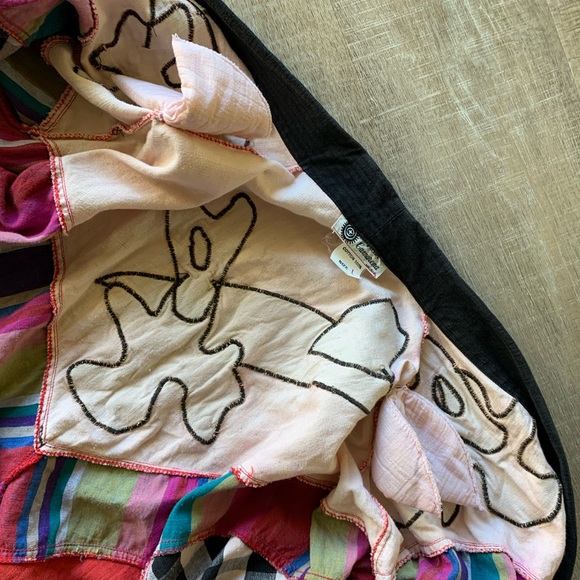 Vtg Victor Camarena Mexico Wearable Arty Blazer L Patchwork Colorblock colorful - Picture 14 of 16